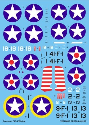 Techmod 48018 - Grumman F4F-4 Wildcat 1/48