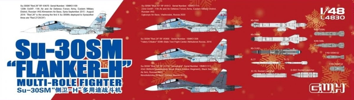 Maquette Great Wall Hobby L4830 Su-30SM Flanker-H Chasseur multirôle au 1/48 – image 3