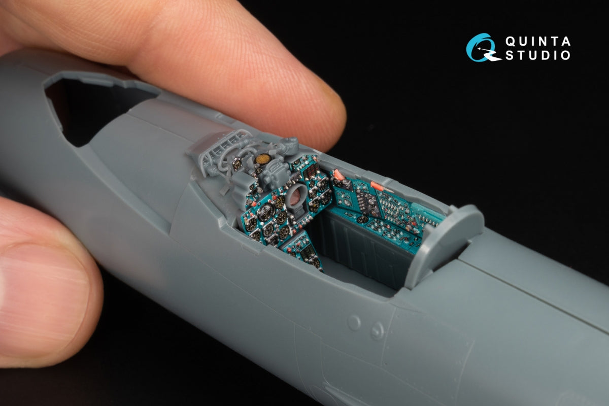 Quinta Studio QD+48577 MiG-21MF Fishbed-J (Moscow plant) 3D-Printed &amp;amp; coloured Interior on decal paper (Eduard) (with 3D-printed resin parts) 1/48 – imagen 12
