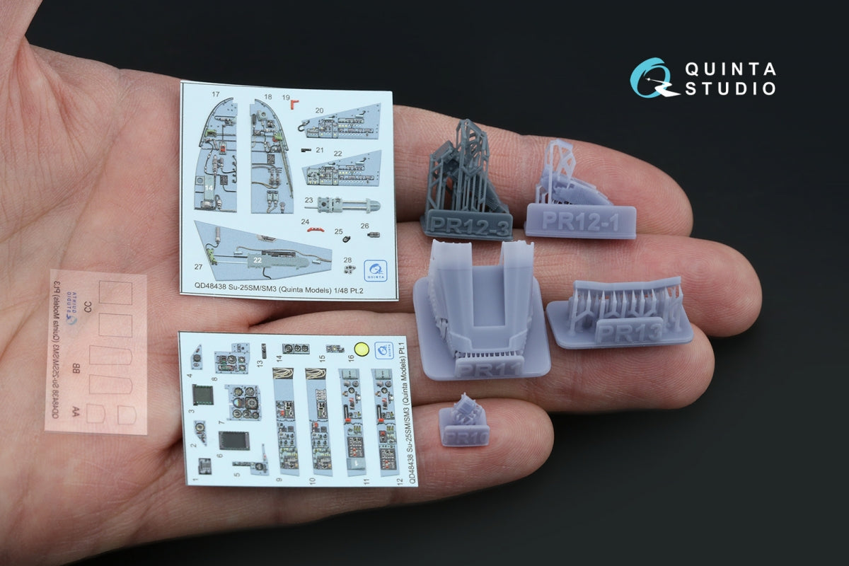 Quinta Studio QD+48438 Su-25SM/SM3 3D-Printed coloured Interior on decal paper (Zvezda/Quinta Models/Arma Models) 1/48 – immagine 2