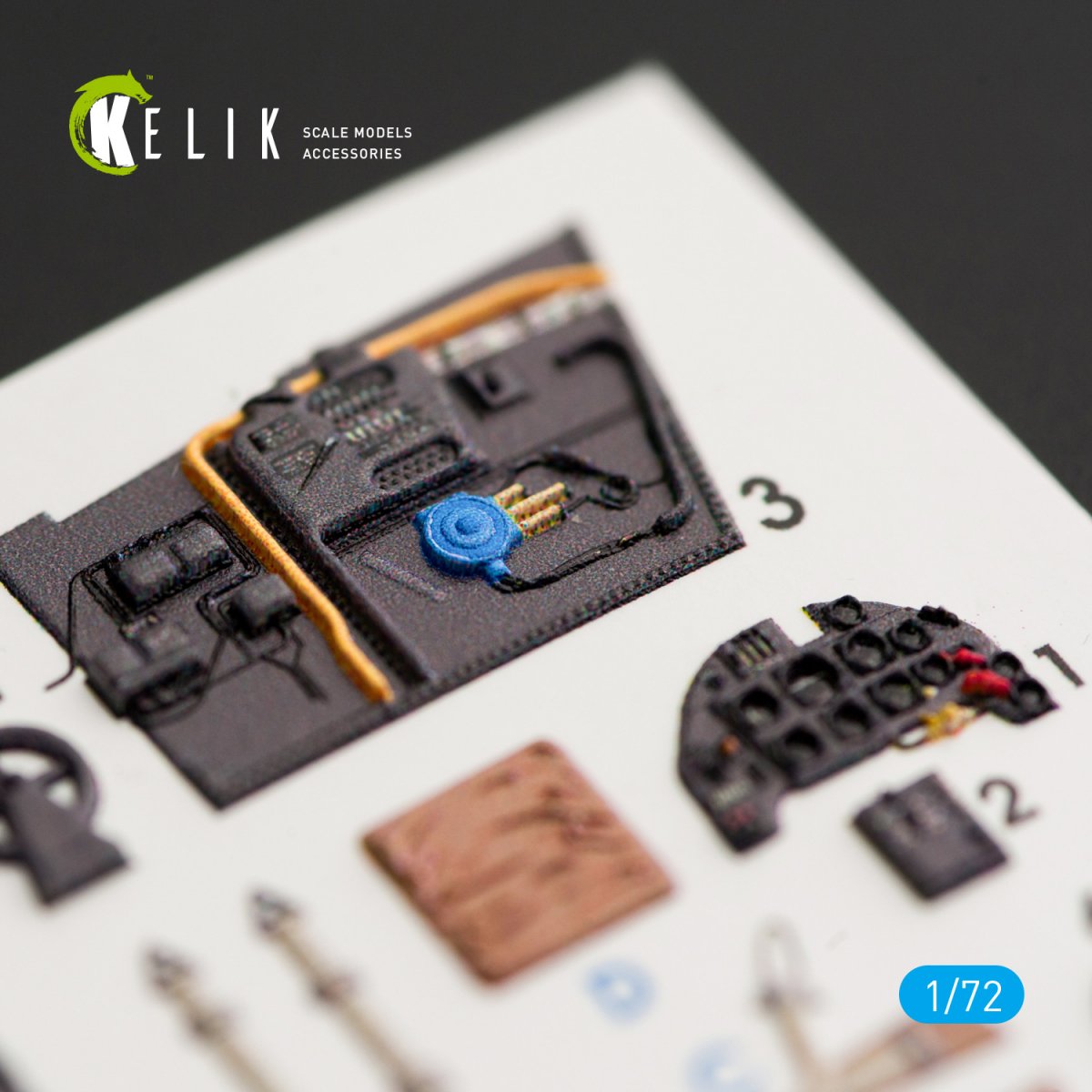 KELIK K72010 BF109-10G INTERIOR 3D DECALS FOR FINE MOLDS KIT 1/72 – image 4