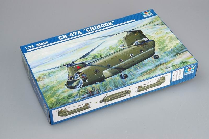 Trumpeter 01621 CH-47A Chinook hélicoptère de transport moyen (1/72) – image 2