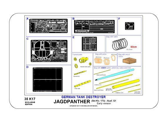 Aber 35K17 Sd,Kfz. 173 Jagdpanther-early version 1/35 – Bild 10