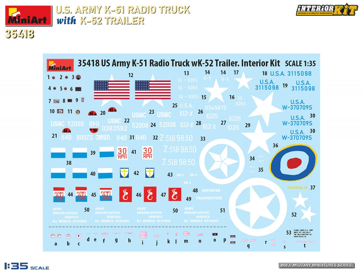 MiniArt 35418 US ARMY K-51 RADIO TRUCK WITH K-52 TRAILER. INTERIOR KIT 1/35 – Bild 2
