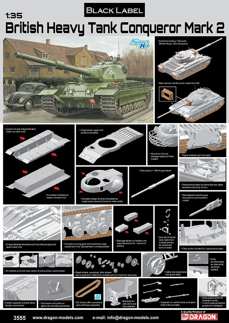 Dragon 3555 British Heavy Tank Conqueror 1/35 – imagen 3