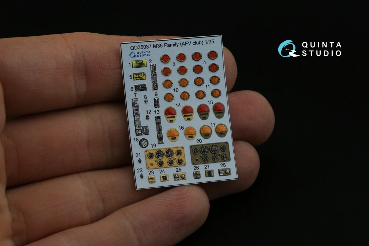 Quinta Studio QD35037 M35 Family 3D-Printed &amp;amp; coloured Interior on decal paper (AFV club) 1/35 – immagine 7