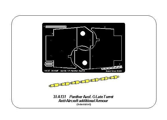 Aber 35A131 Dodatkowe przeciw lotnicze opancerzenie wieży Panter G 1/35 – zdjęcie 4