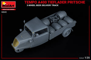 MiniArt 38045 TEMPO A400 TIEFLADER PRITSCHE 3-WHEEL BEER DELIVERY TRUCK 1/35 – immagine 16