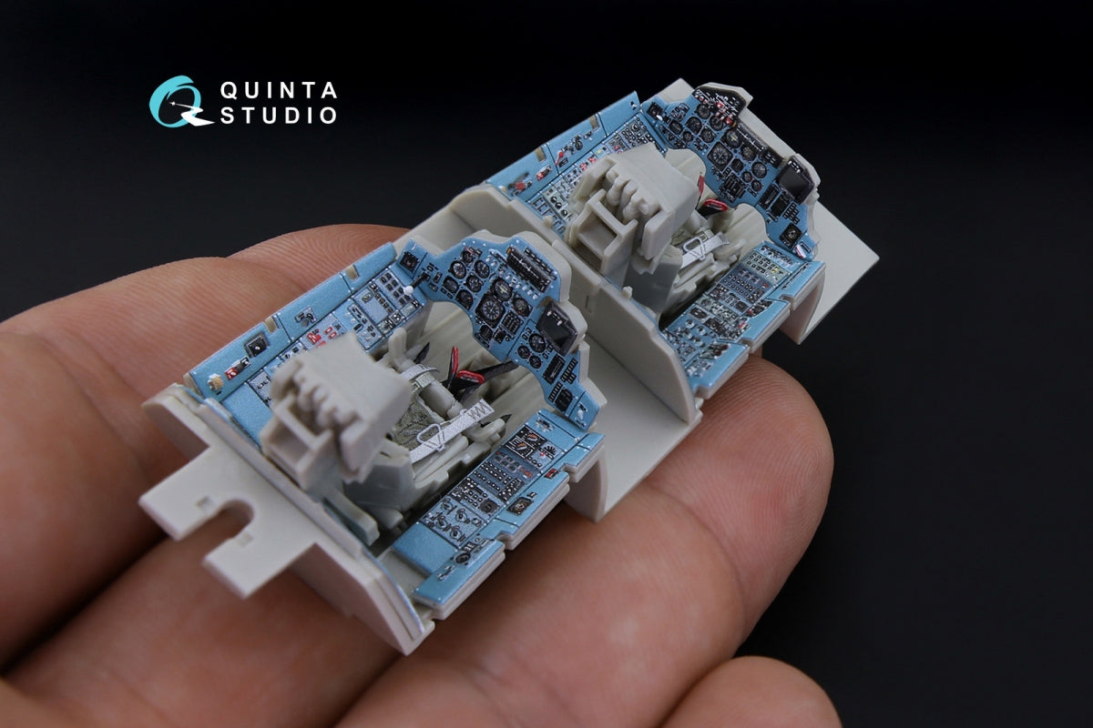 Quinta Studio QD48181 Su-27UB 3D-Printed coloured Interior on decal paper (for KittyHawk kit) 1/48 – Bild 10