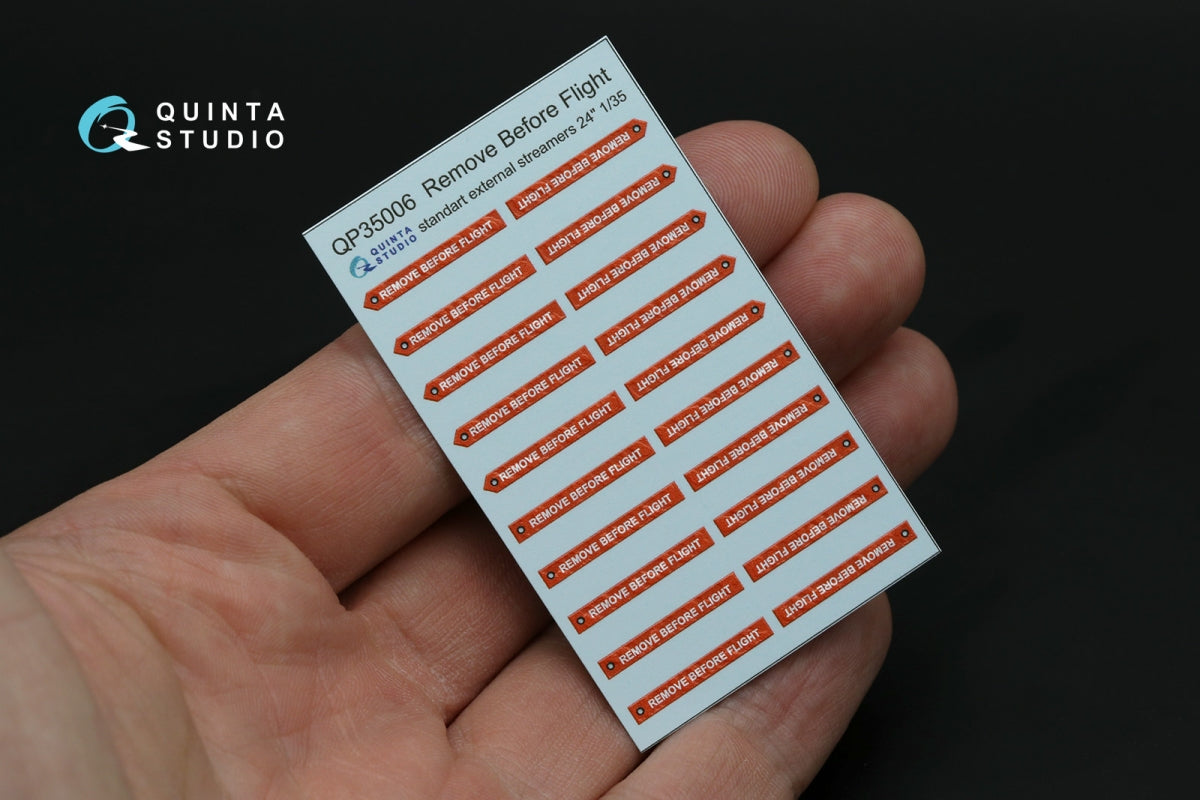 Quinta Studio QP35006 Remove Before Flight standart external streamer 24, 20 Pcs 1/35 – immagine 4