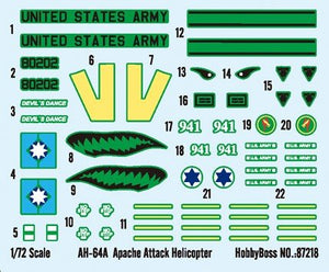 Hobby Boss 87218 AH-64A Apache Attack Helicopter 1/72 – Bild 3
