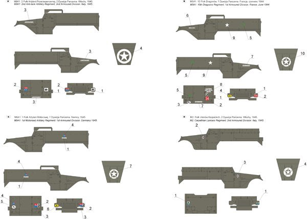 ToRo Model 35D49 - M2/M3/M5A1/M9A1/M14 Half Tracks in Polish service vol.2 1/35 – zdjęcie 2