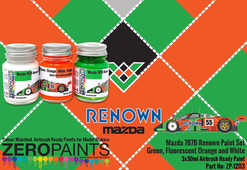 Zero Paints ZP-1203 Mazda 787B Renown Paint Set - 3x30ml – Bild 2