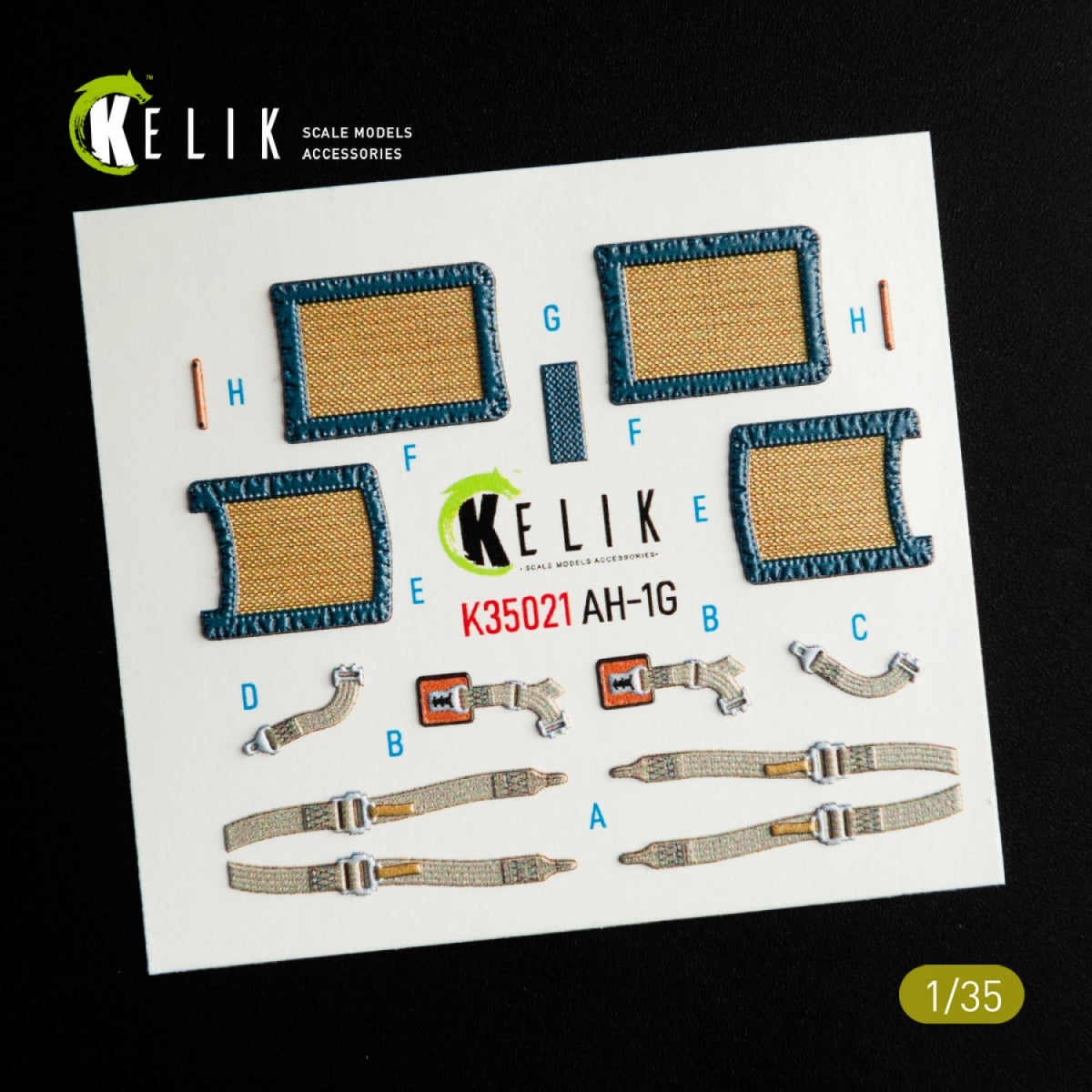 KELIK K35021 AH-1G COBRA INTERIOR 3D DECALS FOR ICM KIT 1/35 – immagine 3