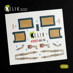 KELIK K35021 AH-1G COBRA INTERIOR 3D DECALS FOR ICM KIT 1/35 – immagine 3