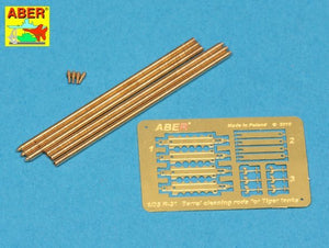 Tiges de nettoyage de canon Aber R-32 pour King Tiger (1/35)