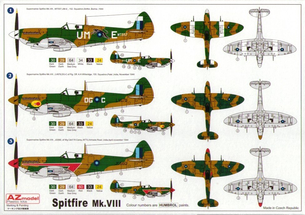 AZ Model AZ7378 Spitfire Mk.VIII RAF 1/72 – immagine 2