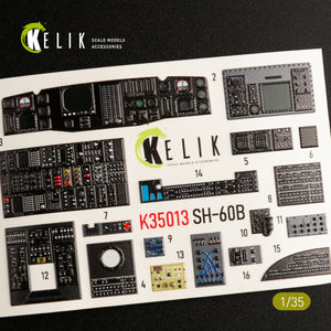 KELIK K35013 SH-60B INTERIOR 3D DECALS FOR KITTY HAWK KIT 1/35 – immagine 2