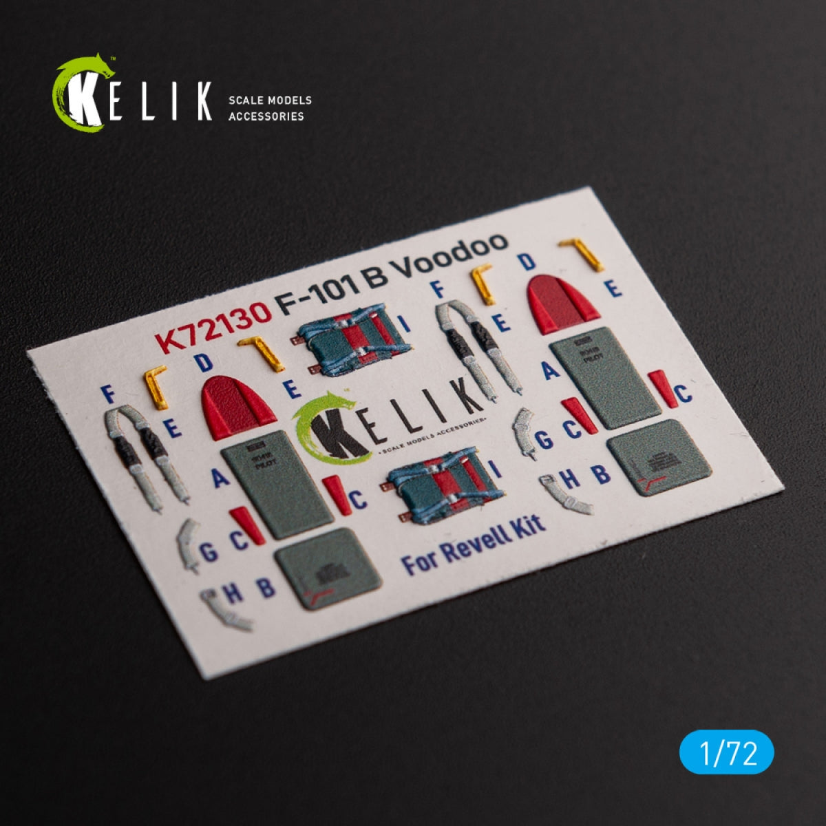 KELIK K72130 F-101 Voodoo - interior 3D decals for Revell kit 1/72 – immagine 3