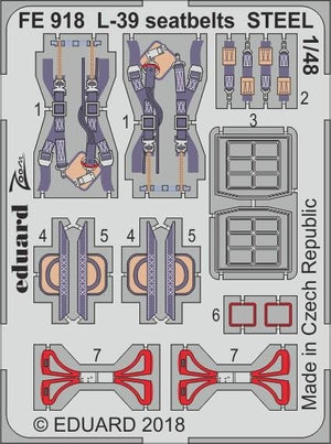 Eduard FE918 L-39 seatbelts STEEL EDUARD, SPECIAL HOBBY 1/48