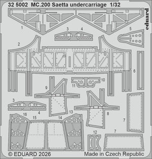 Eduard 325002 Macchi MC.200 Saetta - Undercarriage (for Italeri Kits) 1/32