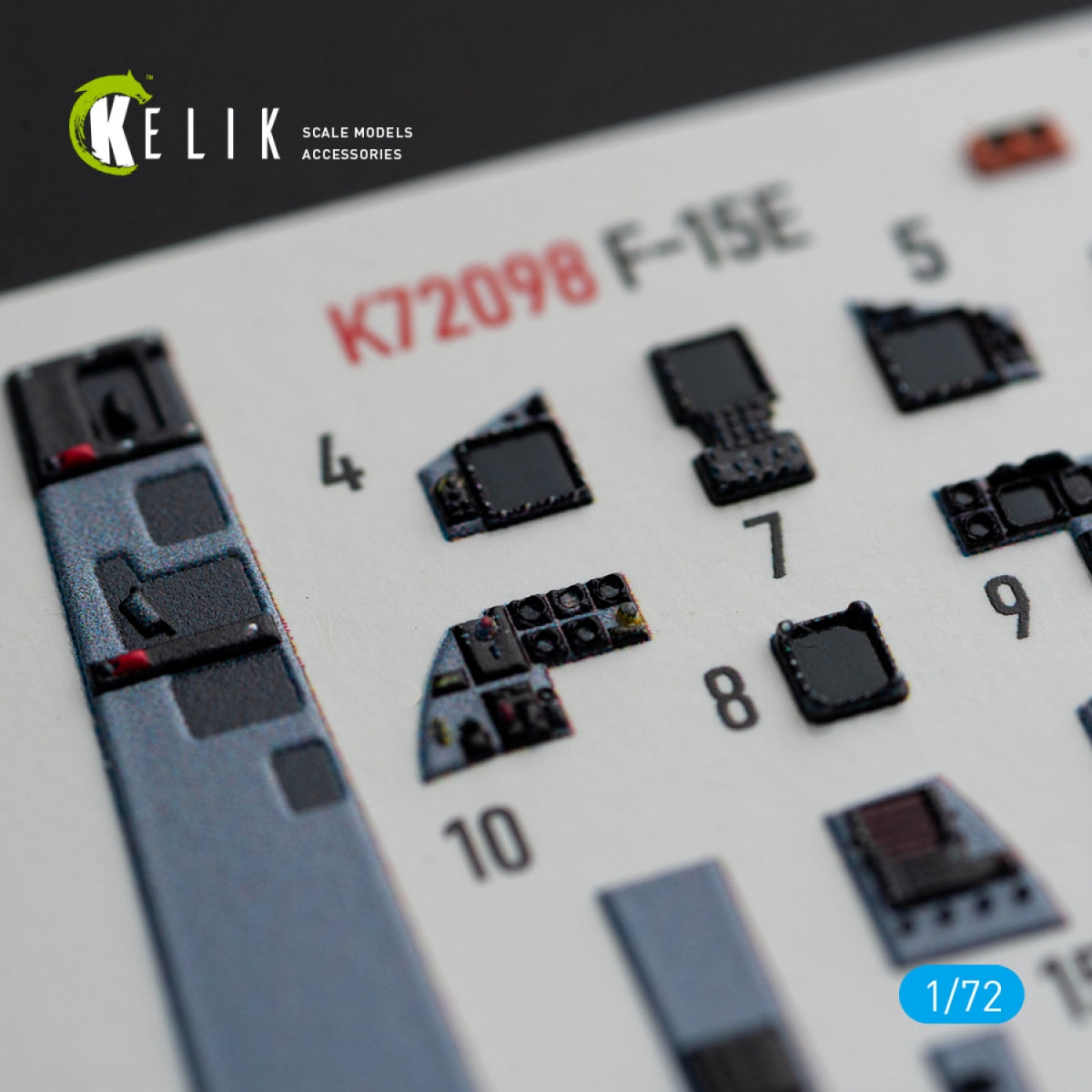 KELIK K72098 F-15E - interior 3D decals for GWH kit 1/72 – Bild 6