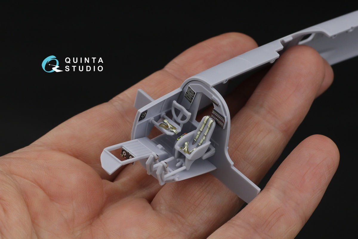 Intérieur imprimé en 3D et coloré sur papier décalcomanie Quinta Studio QD72204 He 111 P/H (Airfix) 1/72 – image 9