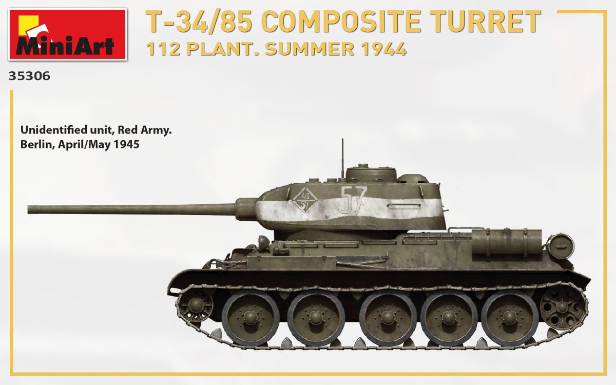 TOURELLE COMPOSITE MiniArt 35306 T-34/85. 112 USINE. ÉTÉ 1944 1/35 – image 13