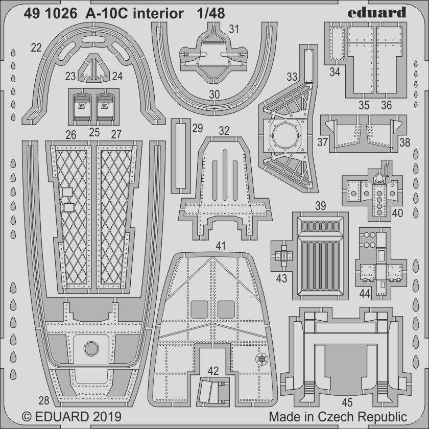Eduard 491026 A-10C interior 1/48 ITALERI – zdjęcie 2