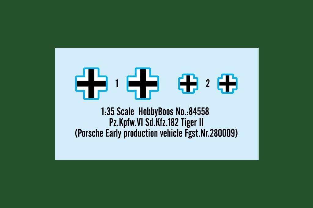 Hobby Boss 84558 Pz.Kpfw.VI Sd.Kfz.182 Tiger II Porsche Early production vehicle Fgst.Nr.280009 1/35 – zdjęcie 4