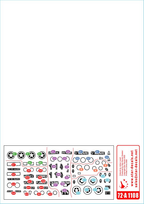 Star Decals 72-A1108 FFI # 1 Captured German tanks. French Resistance - Forces Françaises de l&amp;#39;Intérieur 1/72 – immagine 2