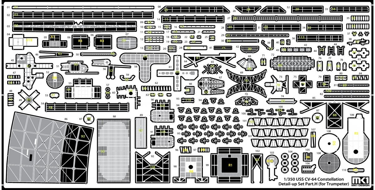 MK1 Design MS-35048 CV-64 Constellation Detail-up Part DX for Trumpeter 1/350 – immagine 23