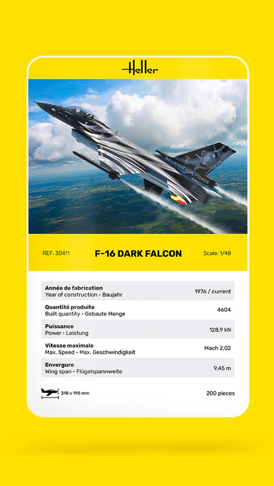 Heller 30411 F-16 Dark Falcon 1/48 – immagine 5