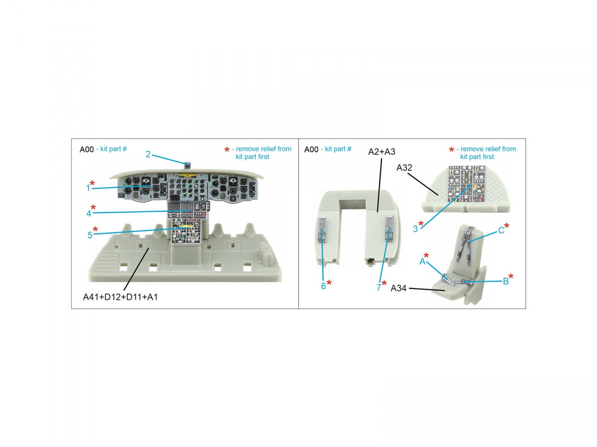 Quinta Studio QD72174 CH-47A 3D-Printed coloured Interior on decal paper (Trumpeter) 1/72 – immagine 2