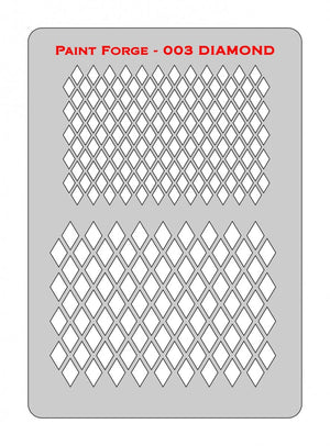Paint Forge PFST003L STENCIL - DIAMONDS