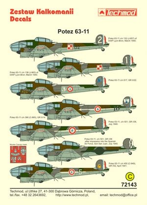 Techmod 72143 - Potez 63-11 1/72 – Bild 2