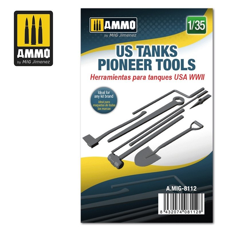 Munitions du char Mig 8112 US WWII Pioneer Tools 1/35