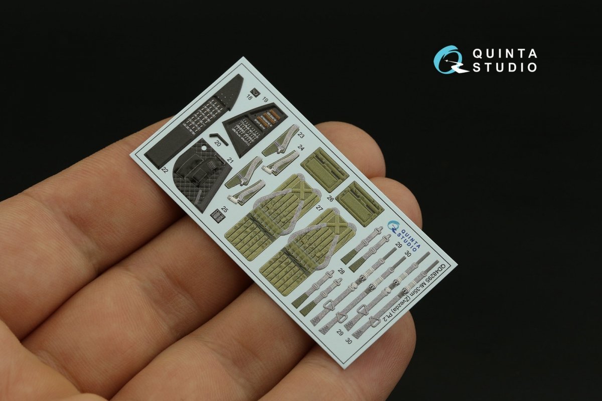 Quinta Studio QD48295 Mi-35M 3D-Printed &amp;amp; coloured Interior on decal paper (Zvezda) 1/48 – immagine 10