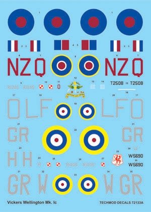 Techmod 72133 - Vickers Wellington IC 1/72