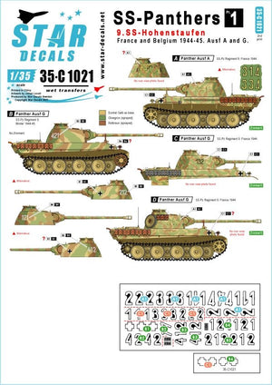 Star Decals 35-C1021 SS-Panthers #1 1/35