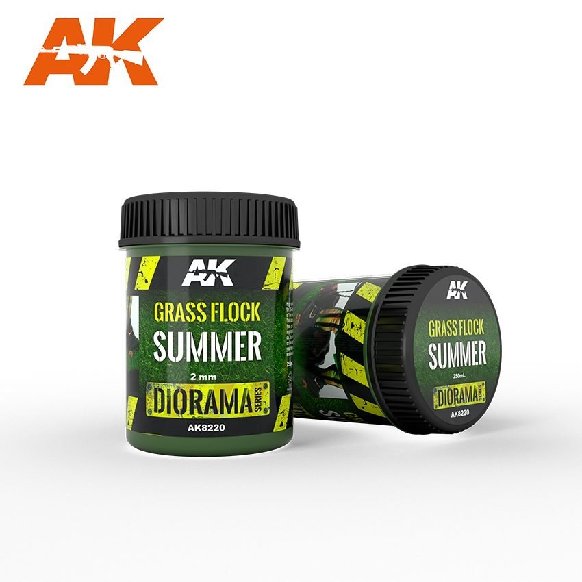 AK Interactive AK8220 GRASS FLOCK 2MM SUMMER / Posypka trawa – immagine 2