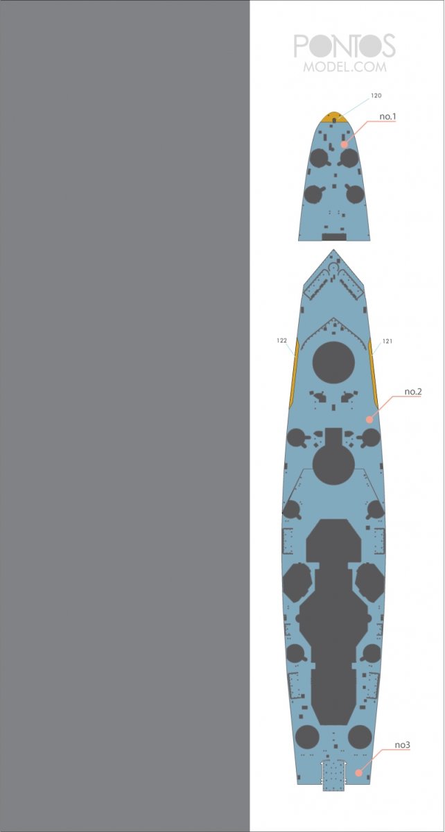 Pontos 35022WD1 French Navy Richelieu Wooden Deck set 1/350 – immagine 3