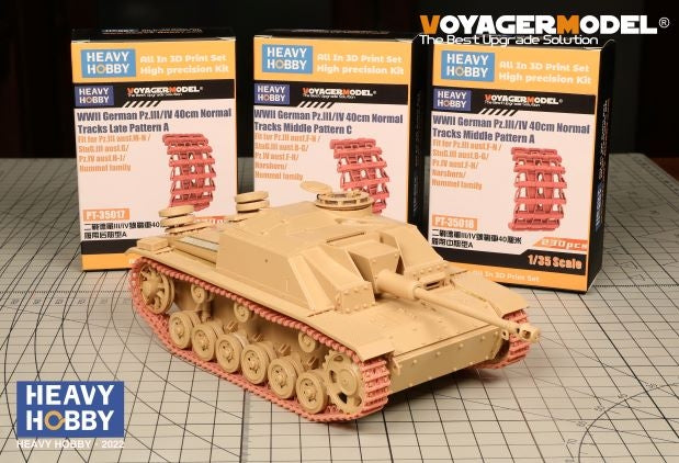 Heavy Hobby PT35017 WWII German Pz.III/IV 40cm Normal Tracks Late Pattern A 1/35 – immagine 3