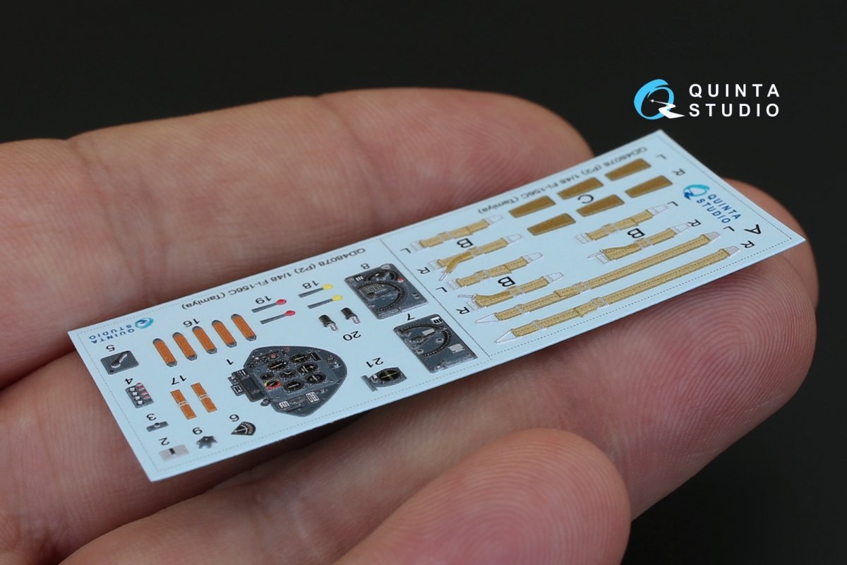 Quinta Studio QD48078 Fi-156 3D-Printed &amp;amp; coloured Interior on decal paper (for Tamiya kit) 1/48 – immagine 3