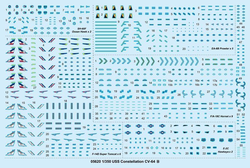 Trumpeter 05620 USS Constellation CV-64 1/350 – imagen 5