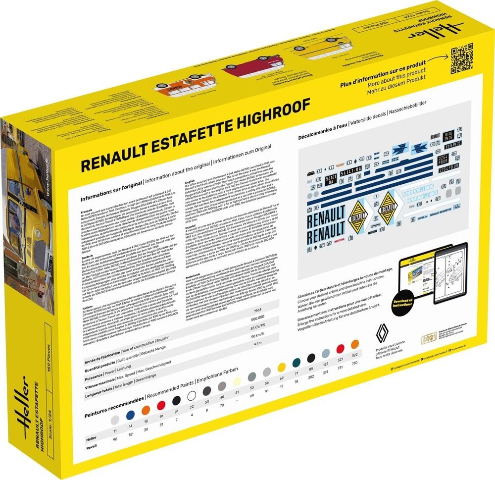 Heller 56740 Renault Estafette Highroof - Starter Kit 1/24 – immagine 4
