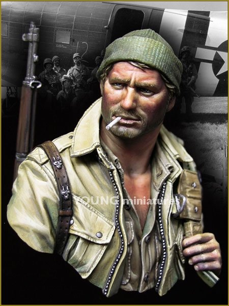 Young Miniatures YM1841 Parachutiste américain Seconde Guerre mondiale 17e division aéroportée 1/10