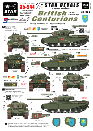 Star Decals 35-944 British Centurions in the Korean War 1/35