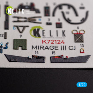 KELIK K72124 MIRAGE III CJ - interior 3D decals for SpecialHobby kit 1/72 – immagine 2