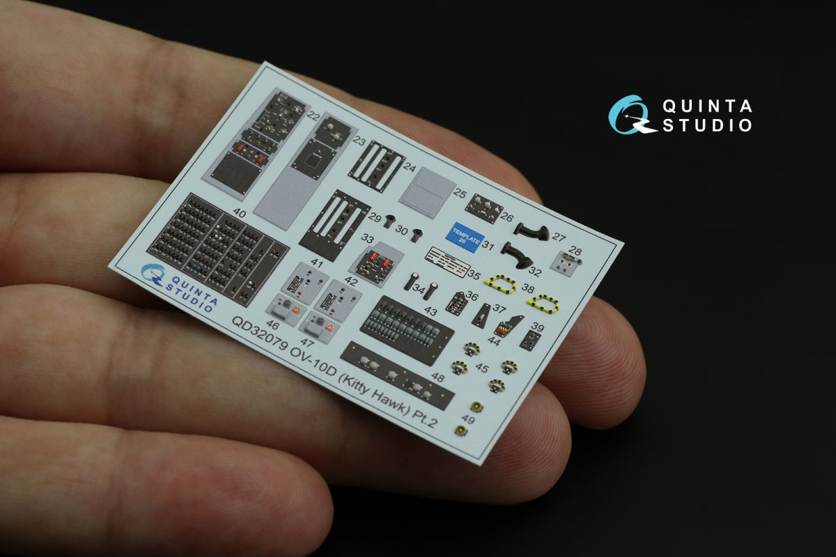 Quinta Studio QD32079 OV-10D 3D-Printed &amp;amp; coloured Interior on decal paper (KittyHawk) 1/32 – immagine 6